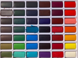 Watercolour paints - different colours 