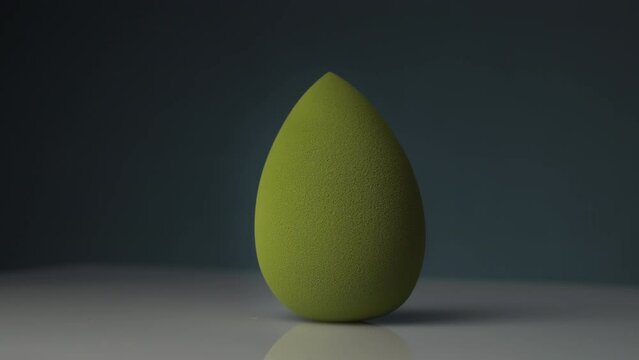 Close up of makeup sponges, foundation sponge or beauty blending sponge, cosmetics products concept