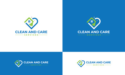 Fototapeta premium Clean And Care Is A Concept Of Home Cleaning Service Love And Care