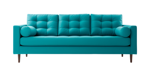 Isolated sofa on white background, transparent
