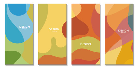 set of brochures. abstract arts colorful organic background
