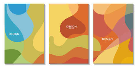 set of covers. set of flyers. abstract arts colorful organic background