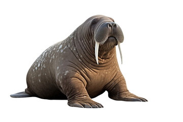 Fototapeta premium Walrusback, Transparent background. generative AI