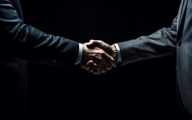 Handshake in a business. Generative AI