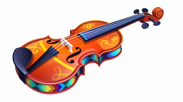 Violin illustration isolated on white background
