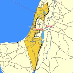 Map of Israel with main roads and highways