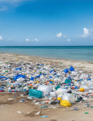 Massive Plastic Waste Disrupts the Serenity of the Beach