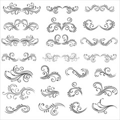 Vector illustration graphic elements for design, Swirl elements decorative illustration
