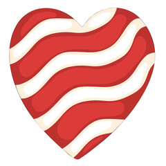 Red white heart icon 