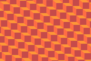 Abstract symmetrical pattern simulating three-dimensional cubes
