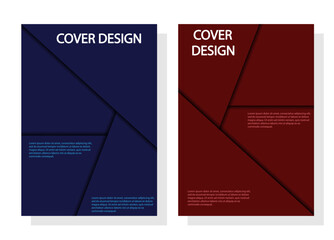 Editable design for the cover, A4 format. Three-dimensional abstract background.