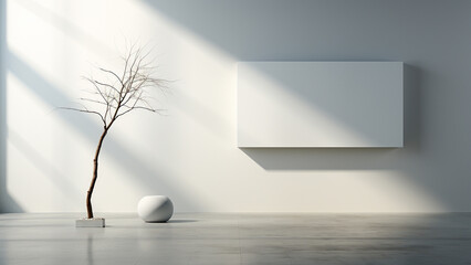 indoor empty wall room interior light white