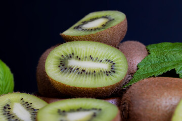 kiwi fruit cut into slices