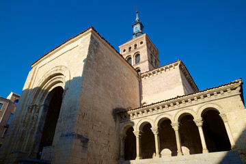 View of the church of San Martin in Segovia city, Castilla Leon in Spain.