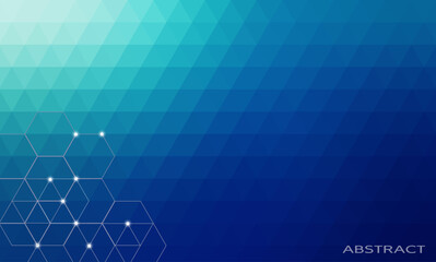 Abstract Background with Bright Blue Gradient Transition 3D Polygonal Surface, Elegant and Futuristic Crystal Mosaic Texture for Modern Tech Futuristic Theme Design