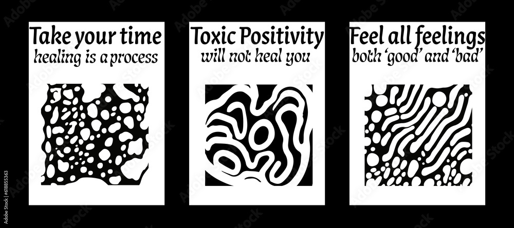 Poster set of poster templates with fluid abstract geometric composition.