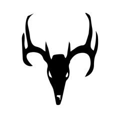 deer antlers icon with flat concept
