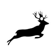 wild deer animal vector silhouette