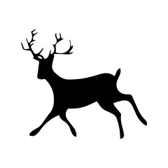 wild deer animal vector silhouette