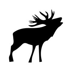 wild deer animal vector silhouette