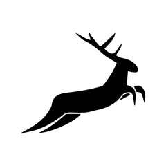 wild deer animal vector silhouette