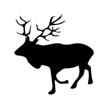 wild deer animal vector silhouette