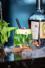 Fototapeta na wymiar KUZU KUZU cocktail in a glass.