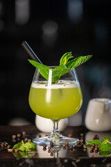 Senorita cocktail in a glass.