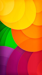 Bright background with colorful circles. Abstract juicy and fresh background