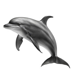 Fototapeta premium dolphin swimming isolated on white