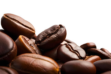 coffee beans isolated closeup