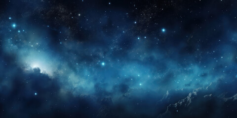 Space of night sky with cloud and stars. Generative AI