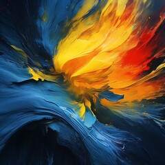 Abstract paint splashes