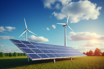 Solar panels and wind turbines that generate electricity are solar energy, while wind energy in hybrid power systems uses renewable energy to generate electricity.ai generative