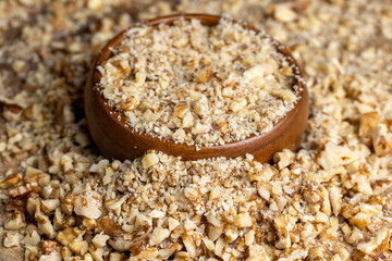 walnut, walnuts, table, cut, during, cooking, chopped,