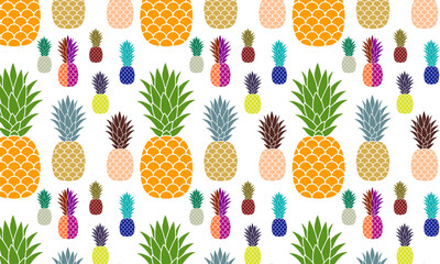 Pineapple Texture Vector Illustration Image Isolated on White Background