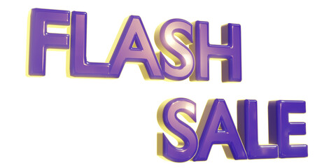 3d text flash sale promotion