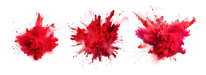 Red holi paint color powder Illustration AI Generative.