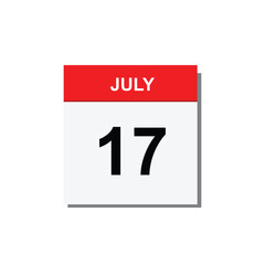 calender icon, 17 july icon with white background