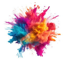 Fototapeta na wymiar Colorful holi paint color powder Illustration AI Generative.