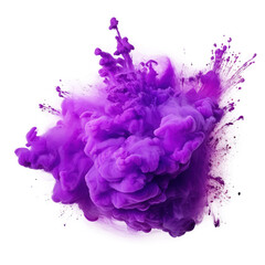 Fototapeta premium Purple holi paint color powder Illustration AI Generative.