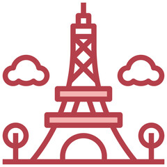 EIFFEL TOWER line icon,linear,outline,graphic,illustration