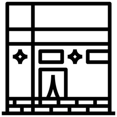 KAABA line icon,linear,outline,graphic,illustration