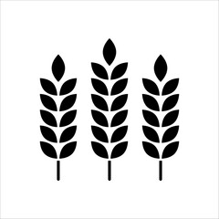 Fototapeta premium Vector farm wheat ears icon template. symbol illustration for organic eco business, agriculture, beer, bakery on white background
