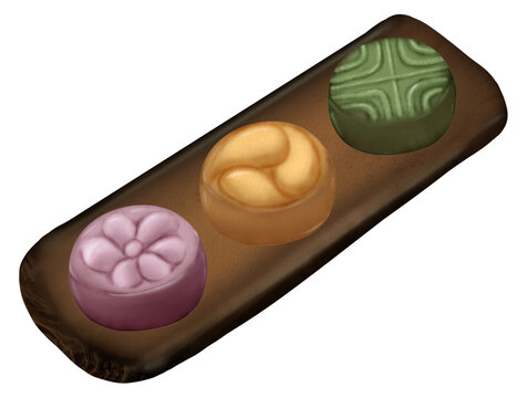 Dasik Hangwa Chuseok Collection Watercolor drawing illustration hand drawn clip art