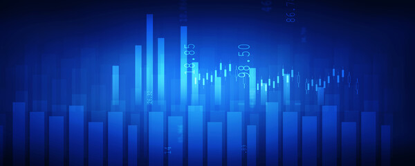 2d rendering Stock market online business concept. business Graph 