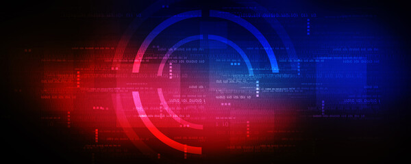 2d illustration Abstract futuristic electronic circuit technology background