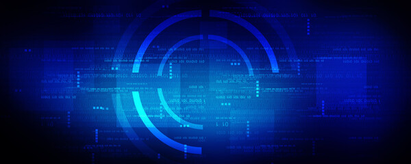 2d illustration Abstract futuristic electronic circuit technology background