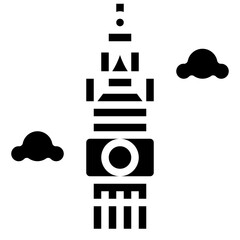 BIG BEN line icon,linear,outline,graphic,illustration