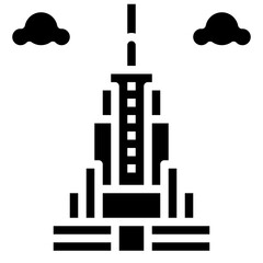 EMPIRE STATE BUILDING line icon,linear,outline,graphic,illustration